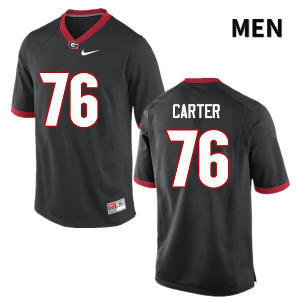 Georgia Bulldogs Men's Michail Carter #76 Black Stitched College UGA Football Jersey 23RN017CS